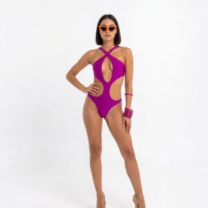 Trikini morado, Bañador una pieza, Moda baño CULOCULO, Trikini lujo, Ropa de playa mujer.